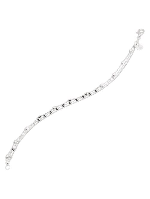 Silpada 'Figurati' Multi-Chain Beaded Bracelet in Sterling Silver