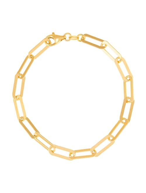Silpada 'Golden Oval' Chain Bracelet in 14K Gold Plated Sterling Silver, 7 1/2"