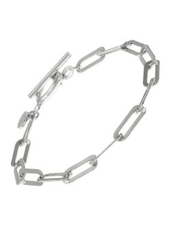 'Let's Link' Toggle Chain Bracelet in Sterling Silver, 7.5"