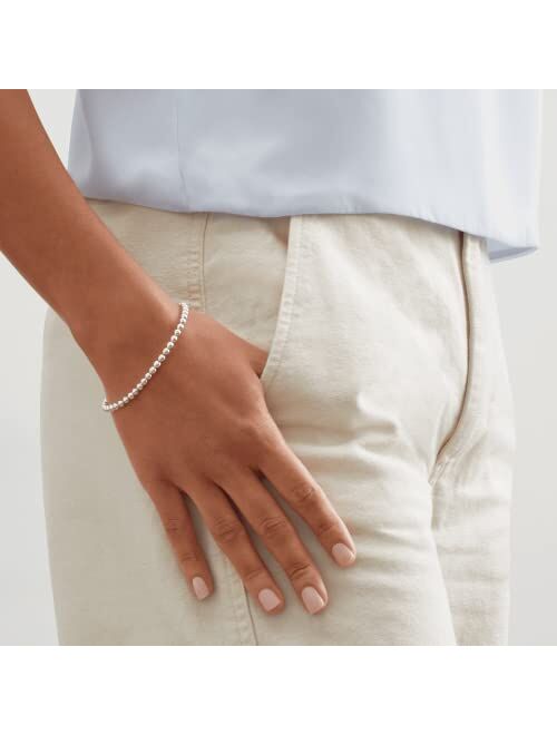Silpada 'Beaded Features' Bracelet in Sterling Silver, 7.5"