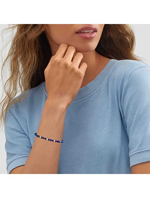 Silpada 'Bright Fortune' Lapis Bracelet in 14K Yellow Gold-Plated Sterling Silver, 7.5"
