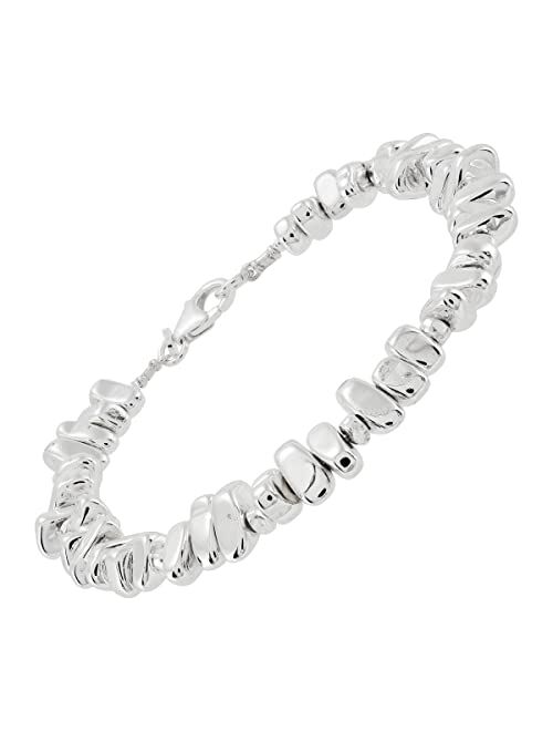 Silpada 'Collected Beauty' Sterling Silver Hematite Bead Bracelet. 7.5"