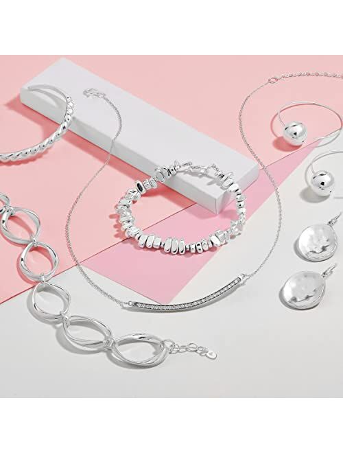 Silpada 'Collected Beauty' Sterling Silver Hematite Bead Bracelet. 7.5"