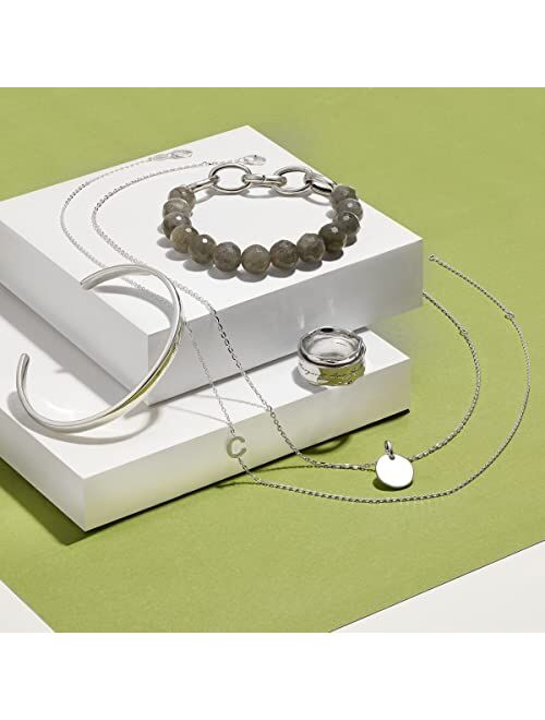 Silpada 'Upon Reflection' Sterling Silver Labradorite Bead Bracelet, 6.5"