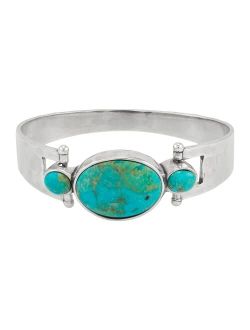 'El Rio' Sterling Silver Turquoise Bangle Bracelet
