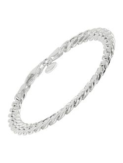 'Simple Pleasures' Sterling Silver Chain Bracelet, 7.5"