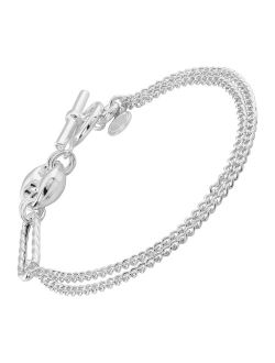 'Riviera Link' Bracelet in Sterling Silver, 7.25"