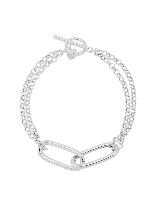 Silpada 'Connected' Sterling Silver Link Bracelet, 7.5"
