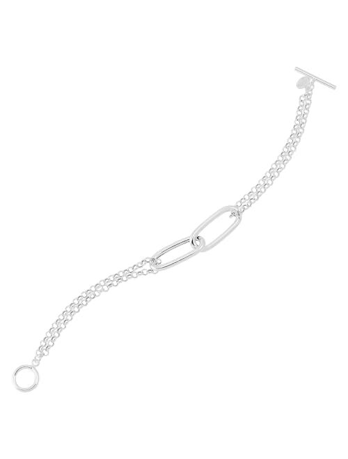 Silpada 'Connected' Sterling Silver Link Bracelet, 7.5"