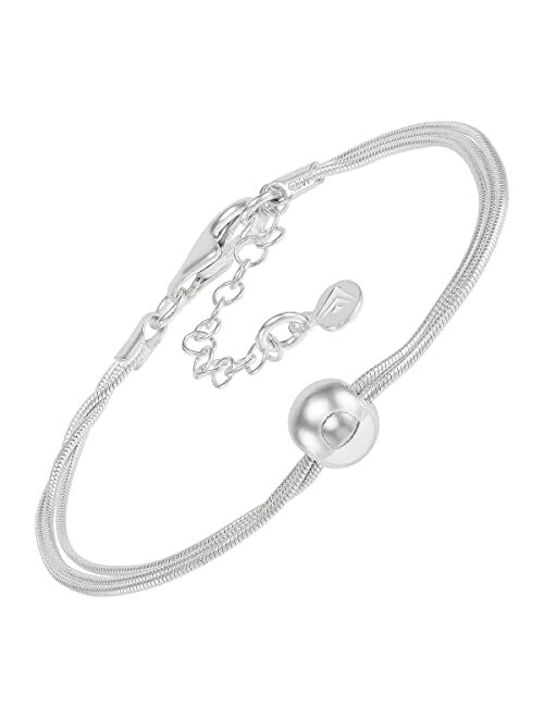 Silpada Thoreau Sterling Silver Chain Bracelet, 6.5 + 1.5