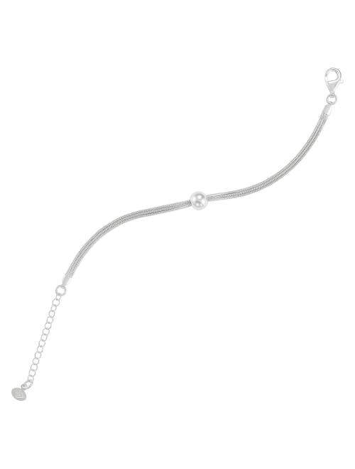 Silpada Thoreau Sterling Silver Chain Bracelet, 6.5 + 1.5