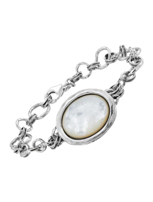 Silpada 'Inner Circle' Sterling Silver Freshwater Cultured Pearl Bracelet, 7.5"