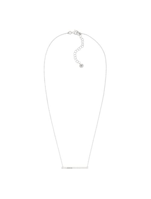 Silpada 'Dotted Line' Pendant Necklace with Crystals in Sterling Silver, 18" + 2"