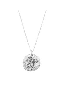 'Floral Joy' Sterling Silver Pendant Necklace, 16"   2"