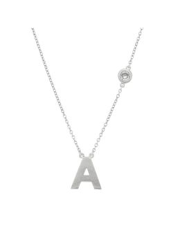 WhatS in a Name Initial Pendant Necklace in Sterling Silver, 16   2