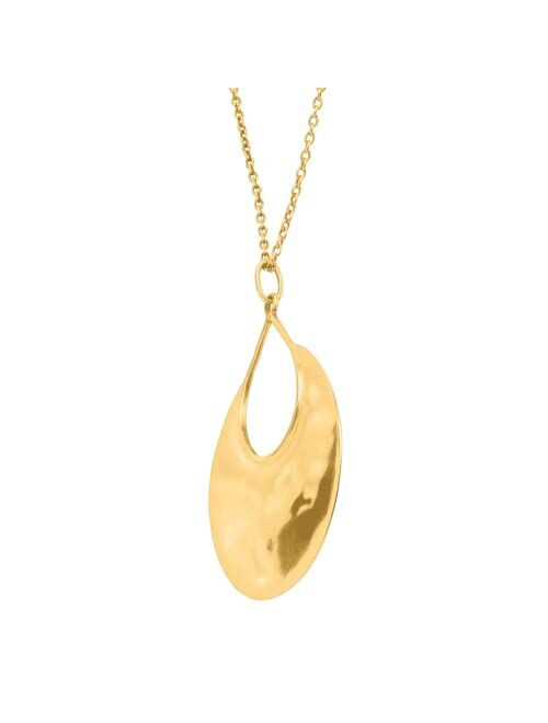 Silpada 'Crescent Drop' Pendant Necklace in 14K Gold-Plated Sterling Silver, 28" + 2"