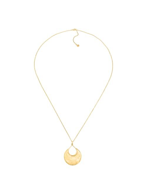 Silpada 'Crescent Drop' Pendant Necklace in 14K Gold-Plated Sterling Silver, 28" + 2"