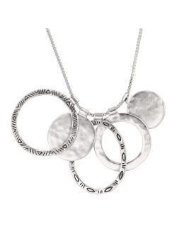 'Most Clever' Pendant Necklace in Sterling Silver, 18"   2"