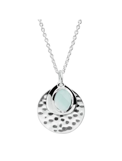Silpada 'Entranced' Natural Chalcedony Pendant Necklace in Sterling Silver, 18" + 2"