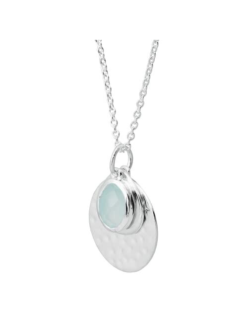 Silpada 'Entranced' Natural Chalcedony Pendant Necklace in Sterling Silver, 18" + 2"