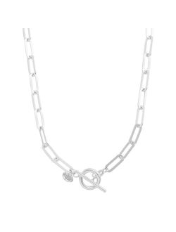 'Let's Link' Chain Necklace in Sterling Silver, 17"