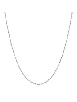 'Paved with Love' Chain Necklace in Sterling Silver, 16"   2"   2"