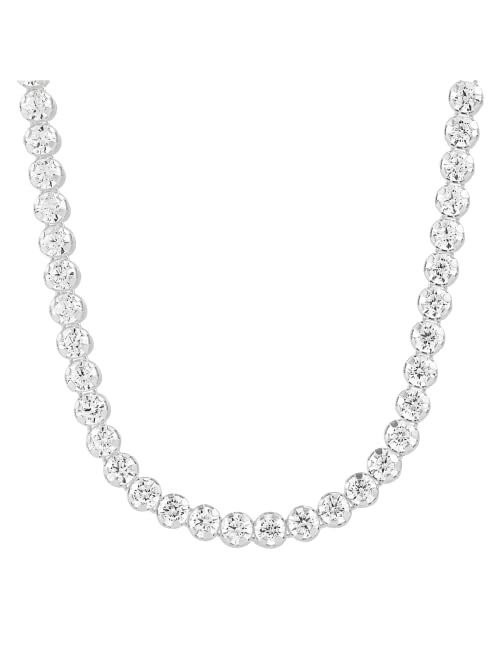 Silpada 'Figure It Out' Sterling Silver Cubic Zirconia Strand Necklace, 14" + 2" + 2"