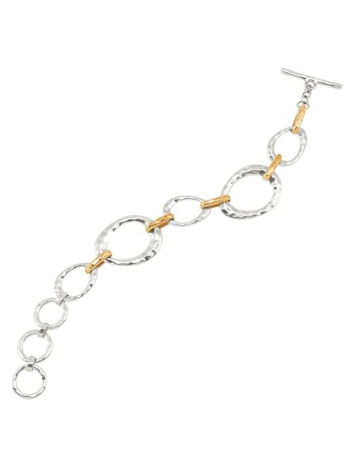 Silpada 'Circuit Link' Sterling Silver with Brass Bracelet, 8 Inches