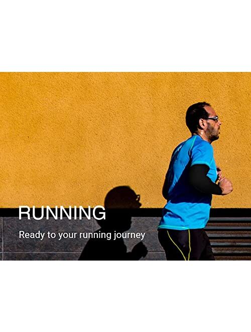 Aegend 2 Pair Sun Protection Cooling Arm Sleeves Compression - Tattoo Cover up - Sun Sleeves for Men Women Youth