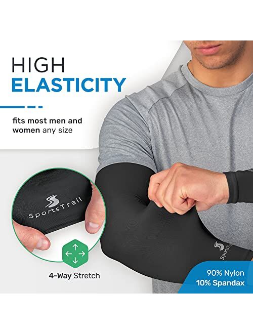 sportstrail Cooling Arm Sleeves for Men & Women Breathable, Moisture-Wicking Arm Sleeves for Women, Men & Kids