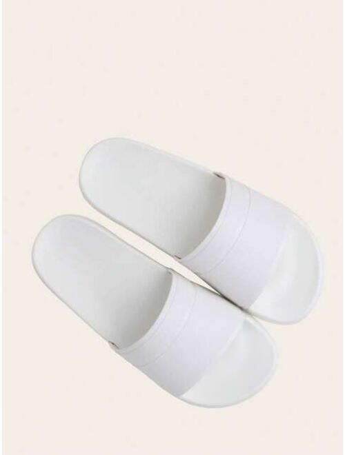 Shein Fashionable Slides For Men, Minimalist Single Band EVA Slippers