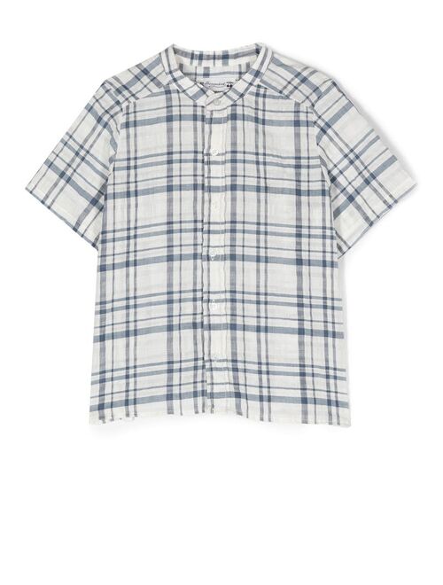 Bonpoint Connor check short-sleeved shirt