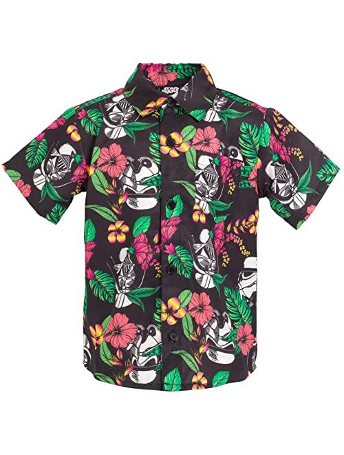STAR WARS Stormtrooper Darth Vader Hawaiian Button Down Shirt Toddler to Big Kid