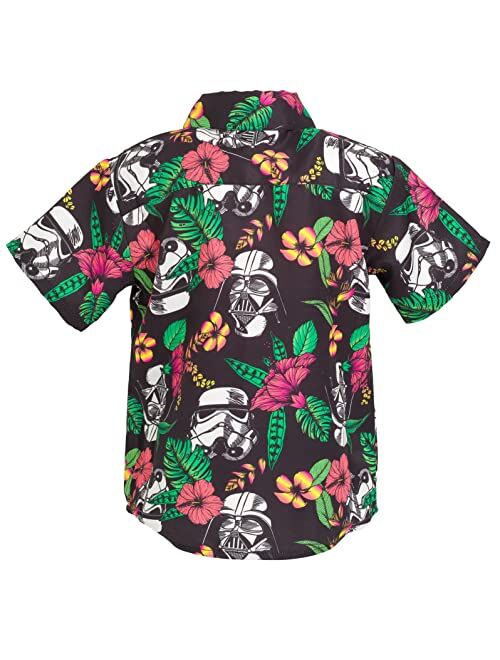 STAR WARS Stormtrooper Darth Vader Hawaiian Button Down Shirt Toddler to Big Kid