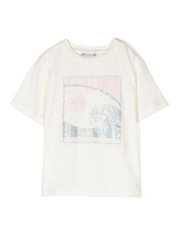 Thida wave-print T-shirt