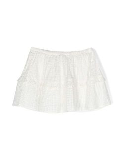 tiered cotton skirt
