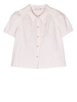 Adele button-front striped blouse