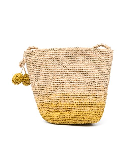 Bonpoint two-tone raffia beach bag