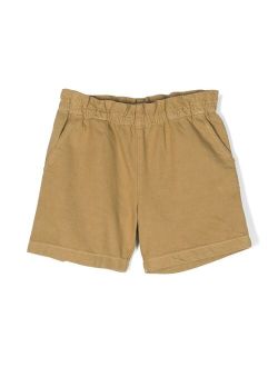 straight-leg cotton shorts