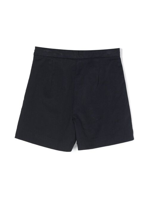 Bonpoint pleat-detailing cotton shorts