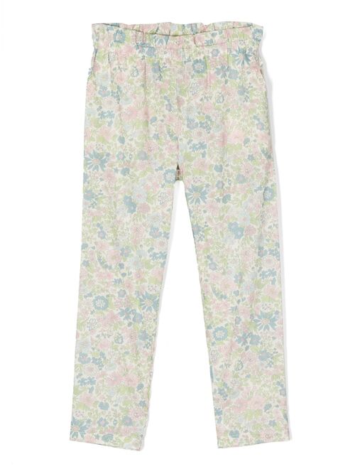 Bonpoint floral-print cotton trousers