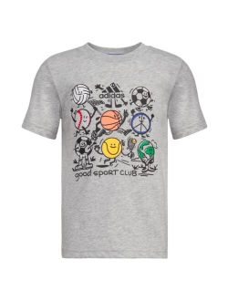 Little Boys Sport Buddies Heather Short Sleeve T-shirt