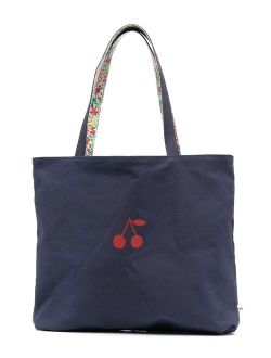 embroidered-logo reversible tote bag