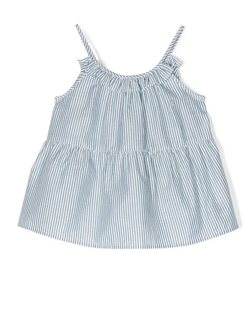 Bonpoint striped ruffled blouse