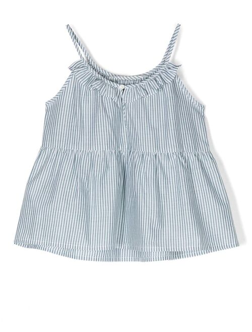 Bonpoint striped ruffled blouse