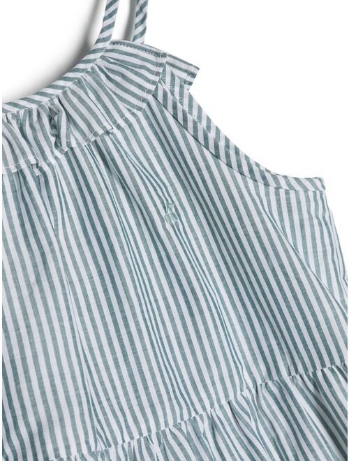 Bonpoint striped ruffled blouse