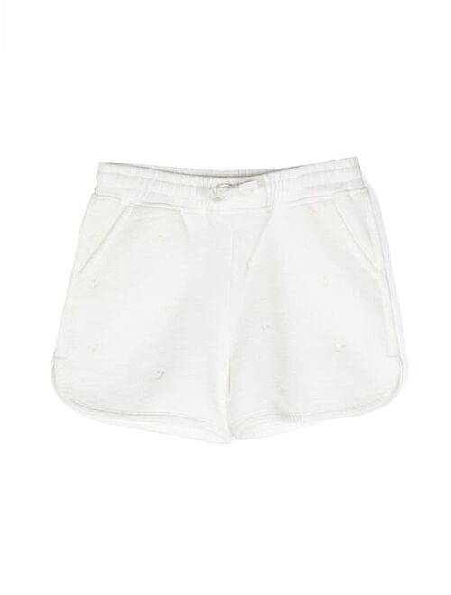 Bonpoint cherry-embroidered cotton shorts