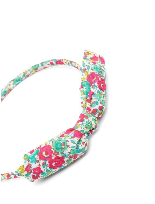 Bonpoint floral print bow head band