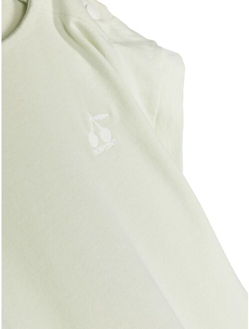 Bonpoint ruffle-detail logo-print dress