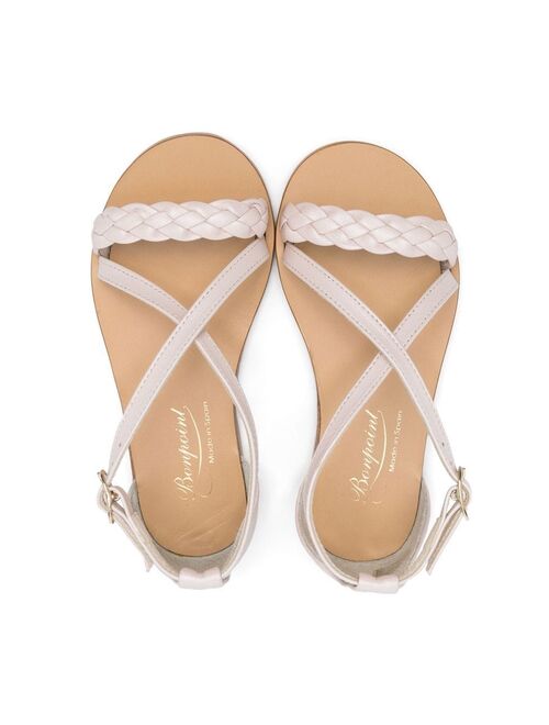 Bonpoint braided leather sandals